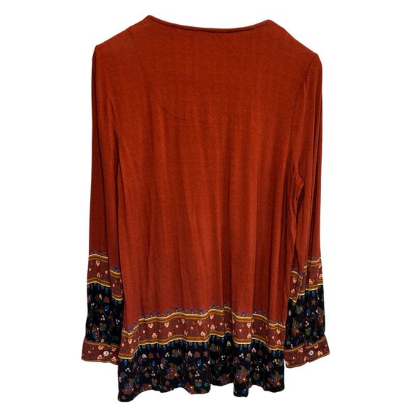Soft Surroundings Burnt Orange Jersey Knit Tunic Top - size Large - Picture 6 of 6